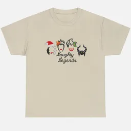 Embroidered Naughty Legends Villains - Bad Girls Fun Christmas - Embroidery Unisex T-Shirt - 1