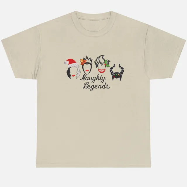Embroidered Naughty Legends Villains - Bad Girls Fun Christmas - Embroidery Unisex T-Shirt